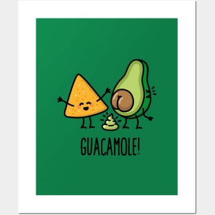 Guacamole turd pooping avocado Tortilla chips gift Posters and Art